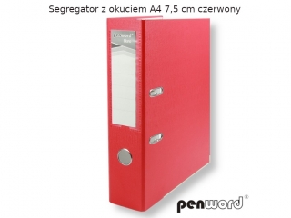 SEGREGATOR Z OKUCIEM A4 7, 5 cm CZERWONY