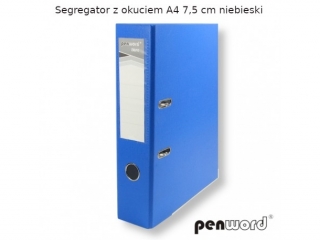 SEGREGATOR Z OKUCIEM A4 7, 5 cm NIEBIESKI