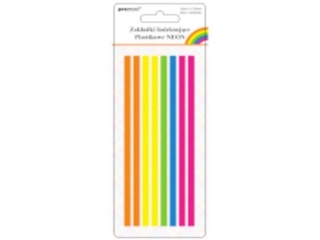 ZAKŁADKI INDEKSUJĄCE ZI-52 PLASTIKOWE NEON 8x20 5mmx135mm