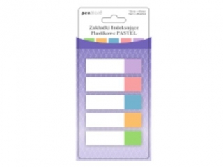 ZAKŁADKI INDEKSUJĄCE ZI-55 PLASTIKOWE PASTEL 5x25 12mmx45mm