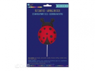 ZESTAW KREATYWNY Z FILCU - BIEDRONKA NA PATYKU