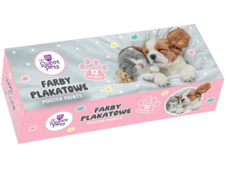 FARBY PLAKATOWE 12kol. 20ml / THE SWEET PETS