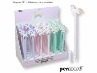 DUGOPIS ZF2119 RAINBOW UNICORN NIEBIESKI [opakowanie=36szt](SZPSH)