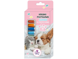 KREDKI PASTELOWE JUMBO 12kol. / THE SWEET PETS
