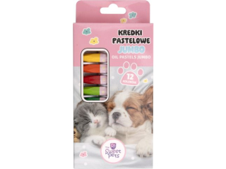 KREDKI PASTELOWE JUMBO 12kol. / THE SWEET PETS
