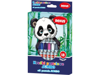 KREDKI PASTELOWE JUMBO 18kol / REXUS KIDS