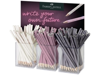 OŁÓWKI SPARKLE PEARLY DISPLAY 144 SZT. KOLORY LATO 2021 FABER-CASTELL