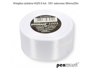 WSTKA OZDOBNA H025-S KOL. 1001 SATYNOWA 38mmx25m