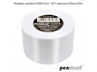 WSTKA OZDOBNA H026-S KOL. 1001 SATYNOWA 50mmx25m