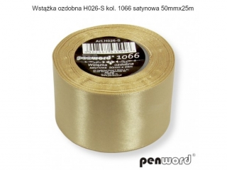 WSTKA OZDOBNA H026-S KOL. 1066 SATYNOWA 50mmx25m