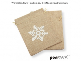 WORECZKI JUTOWE 15x20cm WJ-04BN ECO Z NADRUKIEM a2