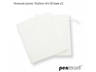 WORECZKI JUTOWE 15x20cm WJ-05 BIAŁE a2