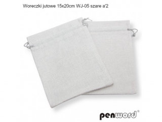WORECZKI JUTOWE 15x20cm WJ-05 SZARE a2