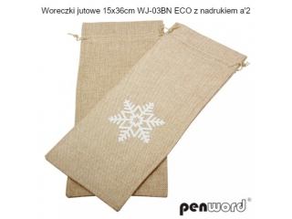 WORECZKI JUTOWE 15x36cm WJ-03BN ECO Z NADRUKIEM a2