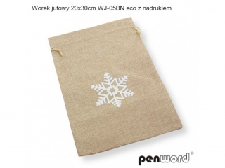 WOREK JUTOWY 20x30cm WJ-05BN ECO Z NADRUKIEM