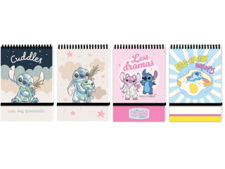KOONOTES A6/96k. Kratka ZAMYKANY NA GUMK / STITCH [opakowanie=10szt]