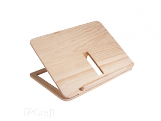 DREWNIANA BAZA - STOJAK NA TABLET x KSIĄŻKĘ