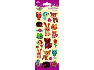 Naklejki wypukłe miękkie zwierzątka 21szt.