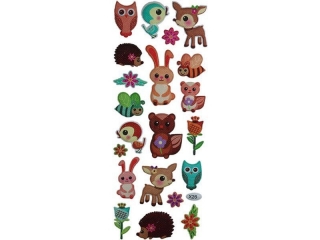 Naklejki wypuke mikkie zwierztka 21szt.