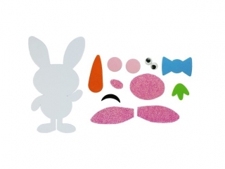 Zestaw do z�o�enia Piankowy zaj�c z marchewk� 140x235mm ruchome oczy 1szt. TITWLK