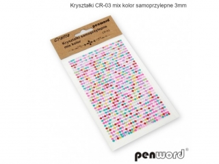 KRYSZTAŁKI CR-03 MIX KOLOR SAMOPRZYLEPNE3mm