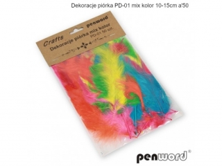 DEKORACJE PIÓRKA PD-02 LOTKI MIX KOLOR 10-15cm a50