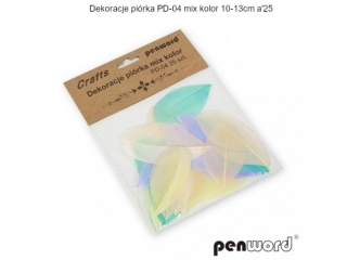 DEKORACJE PIÓRKA PD-04 MIX KOLOR 10-13cma25