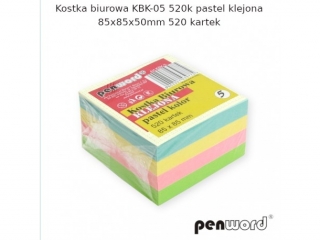KOSTKA BIUROWA KBK-05 520k PASTEL KLEJONA 85x85x50mm 520 KARTEK