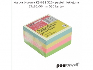 KOSTKA BIUROWA KBN-11 520k PASTELNIEKLEJONA 85x85x50mm 520 KARTEK