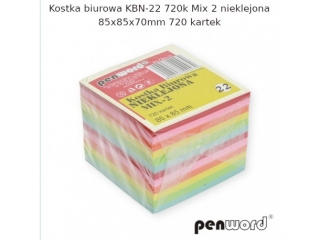 KOSTKA BIUROWA KBN-22 720k MIX 2 NIEKLEJONA 85x85x70mm 720 KARTEK