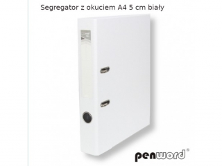SEGREGATOR Z OKUCIEM A4 5 cm BIAŁY