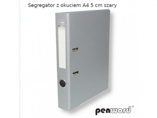 SEGREGATOR Z OKUCIEM A4 5 cm SZARY