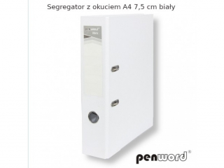 SEGREGATOR Z OKUCIEM A4 7, 5 cm BIAŁY