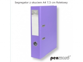SEGREGATOR Z OKUCIEM A4 7, 5 cm FIOLETOWY