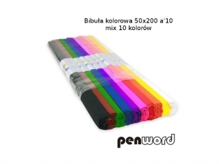 BIBUA KOLOROWA 50x200 a10 MIX 10 KOLORW (SZPH) (P25)