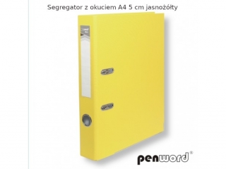 SEGREGATOR Z OKUCIEM A4 5 cm JASNOZÓŁTY