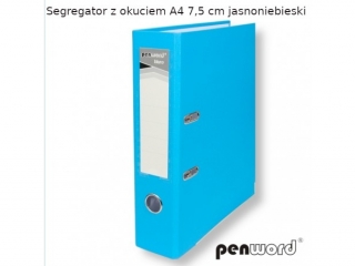 SEGREGATOR Z OKUCIEM A4 7, 5 cm JASNONIEBIESKI