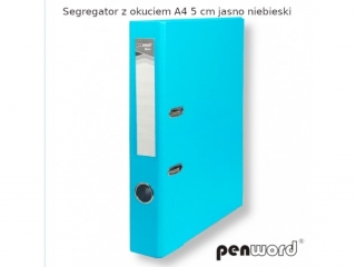 SEGREGATOR Z OKUCIEM A4 5 cm JASNONIEBIESKI