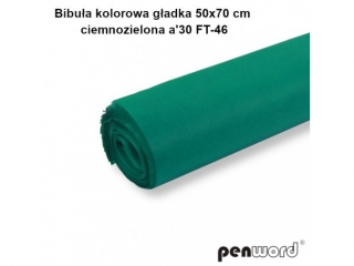 BIBUA KOLOROWA GADKA 50x70cm CIEMNOZIELONA a30 FT-46(SZPSH)