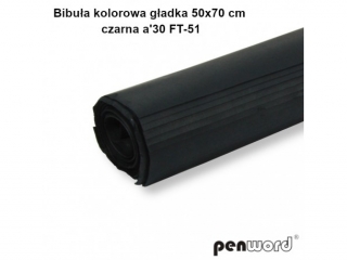 BIBUA KOLOROWA GADKA 50x70cm CZARNA a30 FT-51(SZPSH)