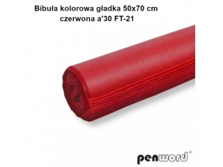 BIBUA KOLOROWA GADKA 50x70cm CZERWONA a30 FT-21(SZPSH)