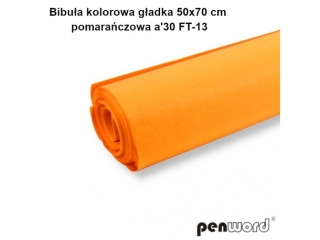 BIBUA KOLOROWA GADKA 50x70cm POMARACZOWA a30 FT-13(SZPSH)