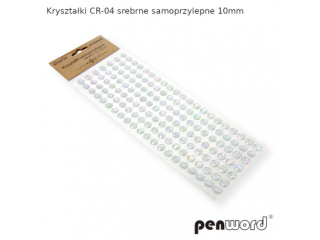 KRYSZTAŁKI CR-04 SREBRNE SAMOPRZYLEPNE 10mm
