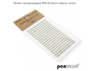PEREŁKI SAMOPRZYLEPNE PRS-02 6mm SREBRNY CHROM
