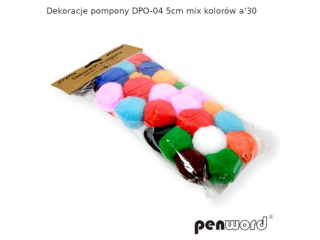 DEKORACJE POMPONY DPO-04 5cm MIX KOLORÓWa30