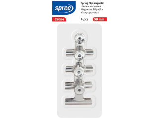 KLIPS DO PAPIERU Z MAGNESEM 50 MM 4 SZT. NA BLISTRZE SPREE [opakowanie=12szt]