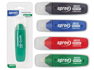 KOREKTOR W TA�MIE 5 MM X 6 M MARKER SPREE [opakowanie=12szt]