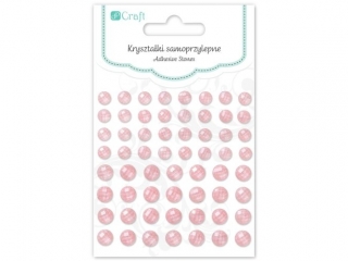 KRYSZTAŁKI SAMOPRZYLEPNE 8x10 MM, 60 SZT. CREAM