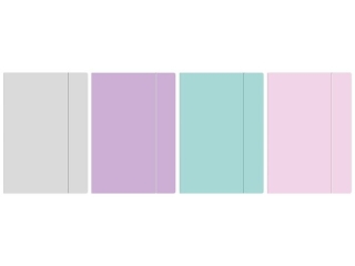 Teczka z gumk A4+ Pastel [opakowanie=10szt]