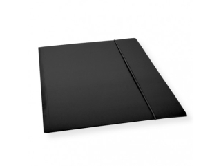 TECZKA A4 Z GUMK CF-1 LAKIEROWANA CZARNA 300gsm [opakowanie=10szt](SZPSH)